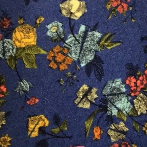LuLaRoe | Sarah Cardigan Duster Sweater Blue/Fall Floral Medium - Picture 4 of 12
